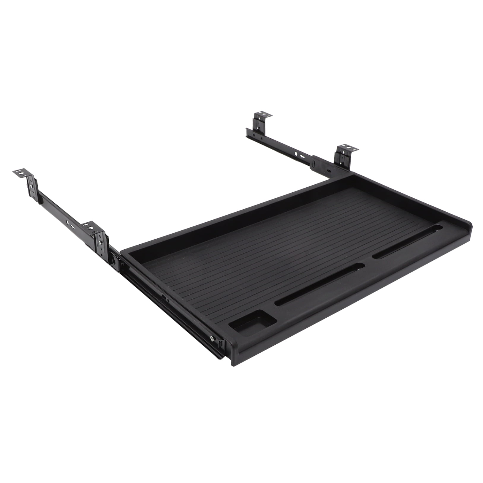 LULULION Under Desk Keyboard Drawer Black PP Space Saving for Computer 1Set