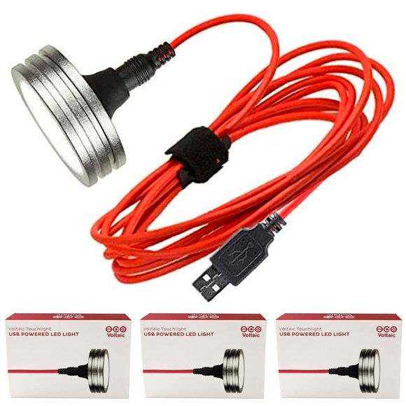 Luz LED USB Voltaic Systems impermeable, regulable, paquete de 3