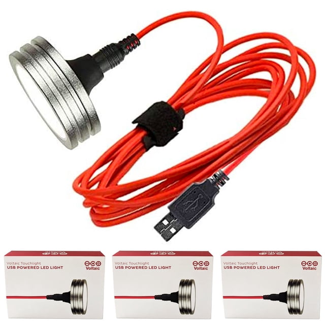 Luz LED USB Voltaic Systems impermeable, regulable, paquete de 3