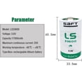 thumbnail image 2 of LS33600 Battery for SAFT LS33600BA Size D 3.6V 17000mAh Primary Lithium Battery, 2 of 4