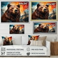 thumbnail image 4 of Designart "Geometric Majesty of Bears I" Animals Floater Framed Wall Art Print, 4 of 7
