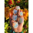 thumbnail image 5 of 5 Pcs Opalite Carved Cat Head Bulk Opal Cat heads | Cat Shaped | Crescent Pendants | Carved Crystal | Cat Head Crystal Shaped | Bulk Crystal, 5 of 11