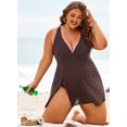thumbnail image 4 of Traje de baño Aleumdr para mujer, talla grande, de una sola pieza, marrón, 4 of 6