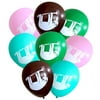Nerdy Words Sloth Latex Balloons (16 pcs) (Pink, Green, Aqua, Brown)
