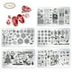 thumbnail image 1 of Juego de 5 plantillas de sellos para decoración de uñas navideñas, placas para decoración de uñas DIY para uso en salón en casa, 1 of 7