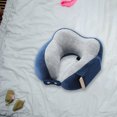 thumbnail image 5 of Linda almohada de cuello de espuma viscoelástica con funda de forro polar suave, almohada de viaje para niños y adultos, 5 of 5