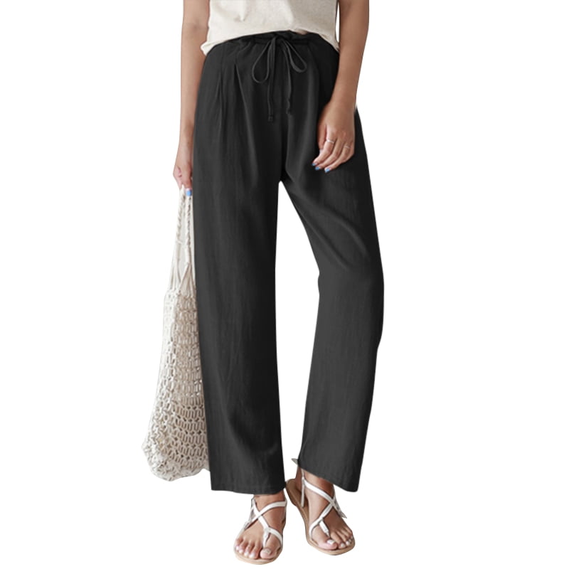 cotton straight leg pants