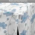 thumbnail image 4 of Floral Dog Crate Cover, Cosmos Flowers Blue Grey Tones Simplistic and Continuous Composition, Easy to Use Pet Kennel Cover Small Dogs Puppies Kittens, 7 Sizes, Off White and Sea Blue, by Ambesonne, 4 of 6