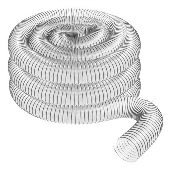Manguera de Recolección Polvo PVC Transparente 2 Pulgadas Diámetro Exterior 50 mm para Uso con Colectores Puertos. Ideal Aspiradoras Taller