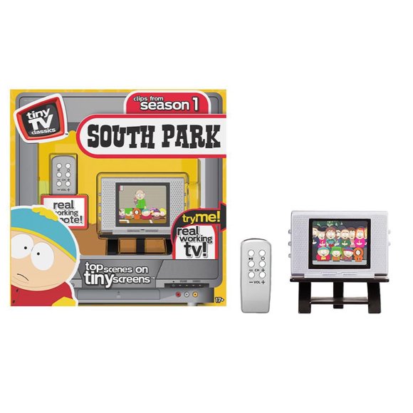 NEW - Tiny TV Classics - South Park Edition- Newest Collectible from Basic Fun - Watch top South Park scenes on a real-working Tiny TV (with working remote)!