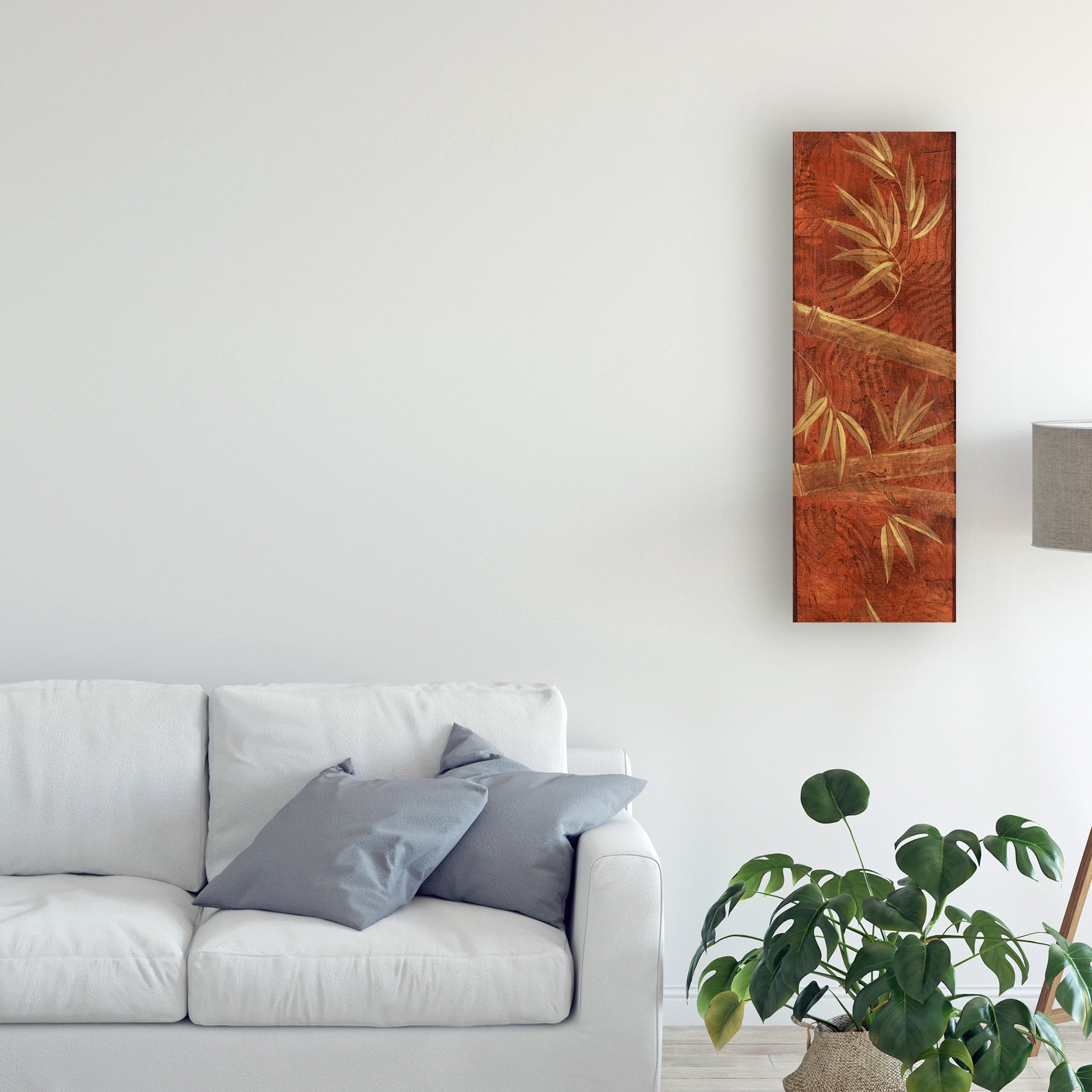 Trademark Fine Art 'Bamboo Over Red' Canvas Art by Pablo Esteban