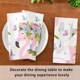 thumbnail image 3 of Coolnut Set of 4 Pink Flamingo Napkins Cloth Napkins 20"x20", Washable Polyester Dinner Napkins for Parties, Wedding, Restaurant, 3 of 6