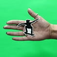 thumbnail image 2 of Skateboarder Silhouette Patch Sports Activity Hobby Embroidered Iron On, 2 of 2