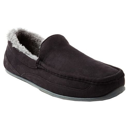 Deer Stags Unisex Spun Microsuede Slipper - Black - 7 Wide