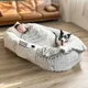 thumbnail image 3 of Las personas de peluche utilizan camas circulares y cálidas para perros. Salón de personas y perros comparte un colchón de ocio de esponja grande., 3 of 4