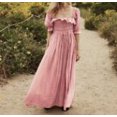 thumbnail image 3 of Vestidos bohemios TEELYNN para mujer, vestido veraniego largo vintage de algodón negro con mangas abullonadas, vestidos de verano de tejido jacquard con lunares, vestido gitano, 3 of 5