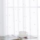 thumbnail image 2 of Cortinas Deconovo blancas transparentes con diseño de estrellas y bolsillo para barra para sala de estar, 132 x 213 cm, 2 paneles con diseño de estrellas rosas, 2 of 5
