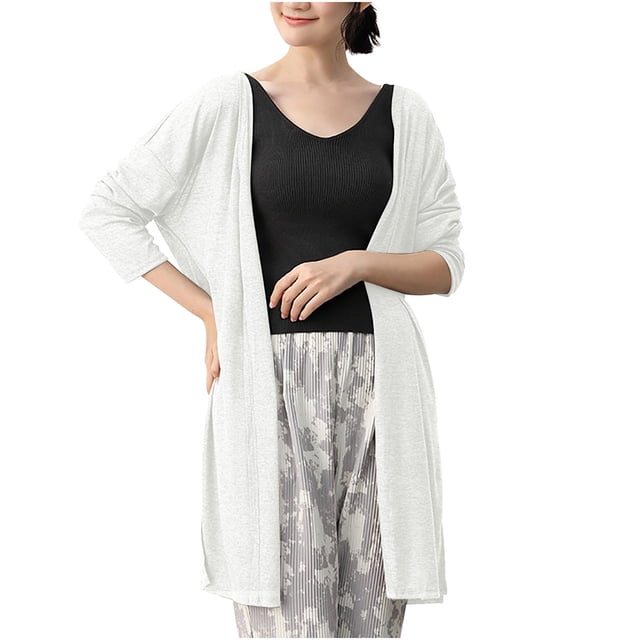 LOVZFMLL Cardigan pour Femmes Cardigan Chemise à Manches Longues