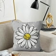 thumbnail image 5 of Yellow Daisy Pillow Covers 16x16 Set of 2, Yellow and Gray Outdoor Throw Pillow Covers Spring Summer Floral Pillowcase Accent Home Decorations Cushion Case for Living Room Bedroom, 5 of 6