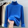 thumbnail image 5 of YHAJDS Women Fall Winter Sleepwear,Thermal Homewear For Women,Sleepwear With Built In Bra,Solid Color Turtleneck Fleece Lined Versatile Knitted Inner Base Layer Top,Warm For Fall And Winter, 5 of 5