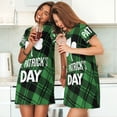 thumbnail image 4 of Bingfone St Patrick's day Nightgowns for Women Sleep Shirts Short Sleeve Nightshirt Pullover Nightdress Soft Sleepwear, 4 of 6