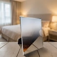 thumbnail image 3 of Frameless Vanity Mirror: 10.6"x13" Wall Mount & Desk Stand, Compatible for Makeup, 3 of 6