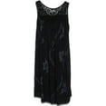 thumbnail image 1 of Innerwin Robes en Dentelle Patchwork Robe d'Été pour Femmes Col Rond Froncé Robe Débardeur Noire 2TG, 1 of 2