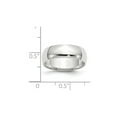 thumbnail image 5 of Auriga Fine Jewelry 14K White Gold 6mm Lightweight Half Round Men's Wedding Band Size- 9.5, 5 of 5