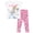 Cinderella White Pink, variant on Frozen Elsa T-Shirt and Leggings Outfit Set (Little Girls)