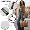 thumbnail image 5 of ZUXONGSY Fox Sunflower Print Top Handle Tote Bag for Women Large Capacity Top Handle Bag Casual Satchel Handbags with Zipper for Shopping Work, 5 of 6