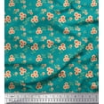 thumbnail image 1 of Soimoi polyester Crepe Fabric Leaves & Flower Floral Print Fabric by Yard 42 Inch Wide, 1 of 3