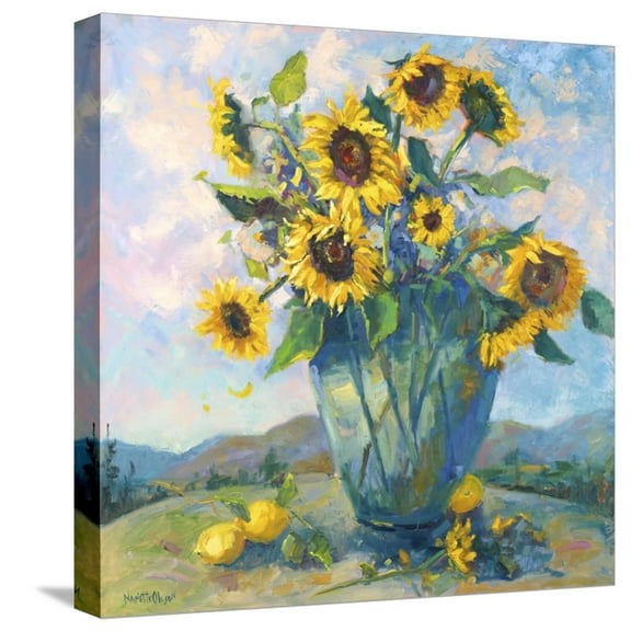 Art.com Floral Kaleidoscope III Stretched Canvas Print Wall Art by Nanette Oleson, 16" x 16"