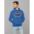 thumbnail image 2 of Emoji Graffiti Plaid - Red Urban Street Art Design Men's Hoodie, 2 of 4