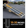 thumbnail image 3 of 10ft Aluminum Wheelchair Ramp, 600 lbs Capacity Portable Threshold Ramp with Non-Slip Surface & Safety Side Baffles, Rust-Resistant Folding Ramp for Home Steps, Garage & Vehicle Access, 3 of 8