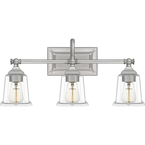 3 Light Transitional Bathroom Light Fixture-Brushed Nickel Finish Bailey Street Home 71-Bel-4352161