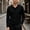 Black, variant on HOOMEUMY Men's Casual Long Sleeve Shirt for Every Event with Solid Color Options and Comfortable Fitted