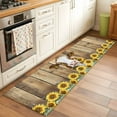 thumbnail image 3 of Runner Rugs 2x6 Ft, Farmhouse Cow Non Slip Area Rugs for Kitchen Bedroom Entryway, Vintage Country Sunflower Brown Wood Washable Carpet Runner Rug Floor Mats for Bedroom Home Decor, 3 of 9