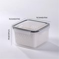 thumbnail image 2 of Nomeni Storage Containers Fruit Vegetable Storage Containers For Fridge Draining Fresh Containers 3 In 1 Produce Savers Storage Containers Large Organizer Bins With Lid & Colander, 2 of 2