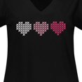 thumbnail image 4 of Inktastic Cross Stitch Hearts Women's Plus Size V-Neck T-Shirt, 4 of 5