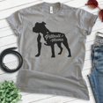thumbnail image 2 of Pitbull Mama T-shirt, Unisex Women's Shirt, Pit Bull Terrier Owner, Best Dog Mama Gift, Dark Heather Gray, Medium, 2 of 6