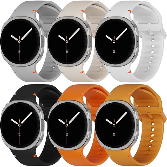 PINHEN Sport Bands Compatible for Samsung Galaxy Watch 9/8,No Gap One Click | Silicone Strap Fit Galaxy Watch 9 8 40 44mm/9 8 Classic 46mm,Soft Comfort Replacement Band for Men Women Daily Outfits