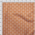 thumbnail image 4 of oneOone Polyester Spandex Orange Fabric Asian Block Craft Projects Decor Fabric Printed By The Yard 56 Inch Wide, 4 of 5