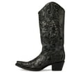 thumbnail image 4 of Corral Circle G Women's Black & Grey Embroidery Snip Toe Boots, 4 of 6