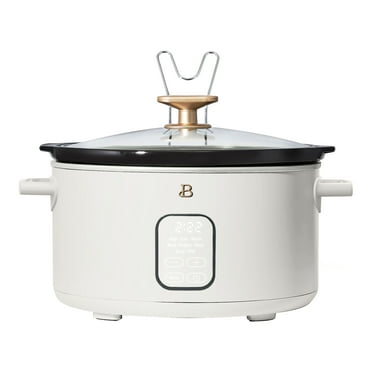 Beautiful 6 Qt Programmable Slow Cooker, White Icing by Drew Barrymore