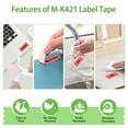 thumbnail image 4 of NineLeaf 6PK Compatible for Brother P-touch M-K421 M-K421s M421 3/8" 9mm Black on Red Label Maker Tape Refills for PT-45m PT-65 PT-70bm, 4 of 6