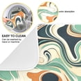 thumbnail image 2 of Teal Orange Marble Dish Drying Mat 16x18 Absorbent Microfiber Draining Rack Pad for Kitchen Counter Sink, 2 of 8