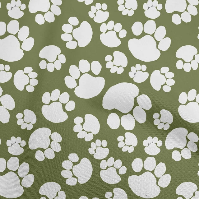 oneOone Cotton Poplin Forest Green Fabric Dog Sewing Craft Projects Fabric Prints By Yard 56 Inch Wide
