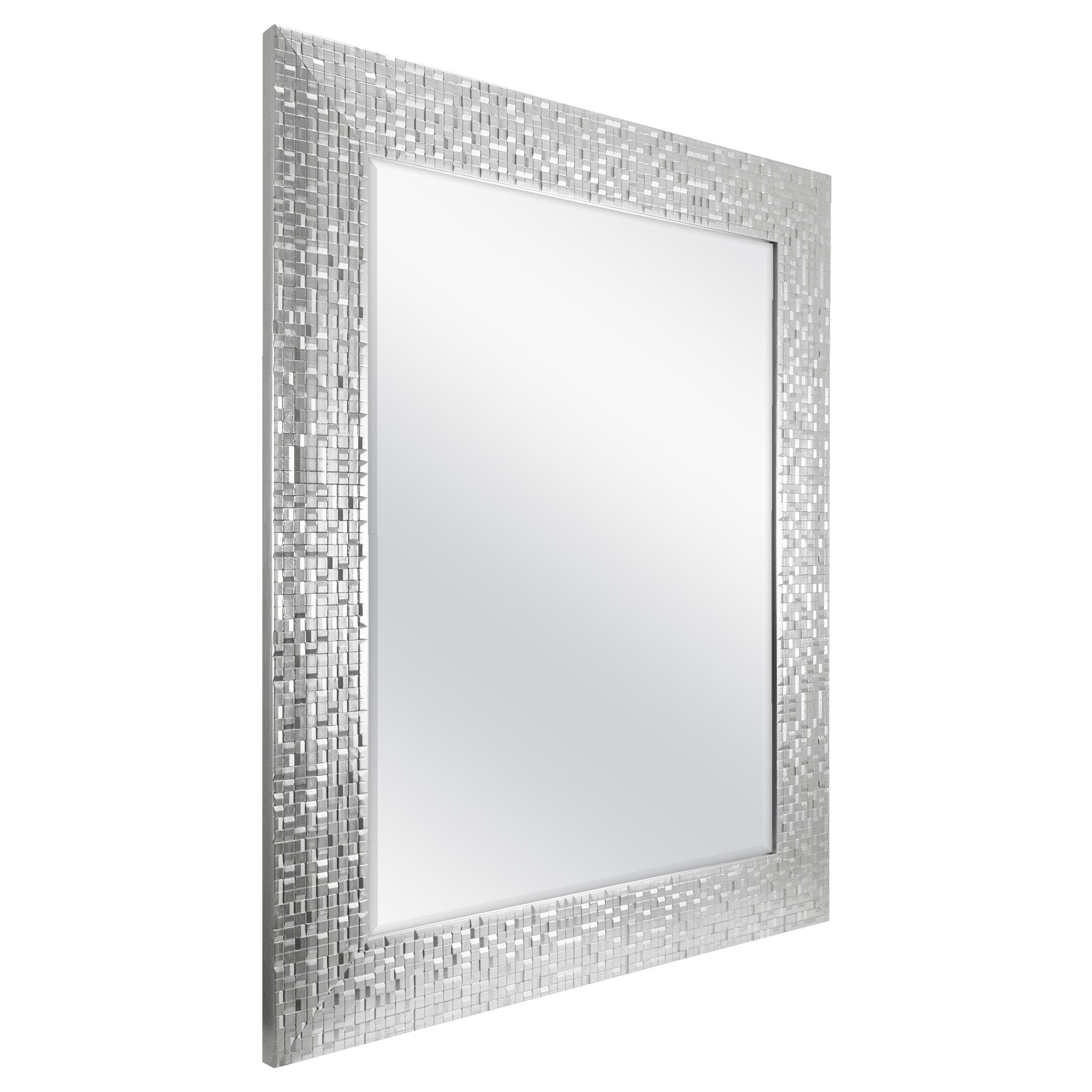 Better Homes & Gardens Silver Glam Mosaic Tile Wall Mirror, 23x28 Inch - image 2 of 7