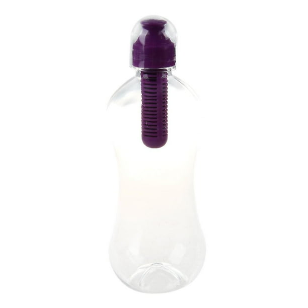 550ml Outdoor Water Hydration Filter Bottle Filtered Drinking, Purple