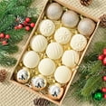 thumbnail image 2 of Cheapark 15 Pcs Flocked Velvet Christmas Balls - Soft Velour Finish, Shatterproof Plastic Ornaments for Xmas Tree Hanging Decor, 2 of 8